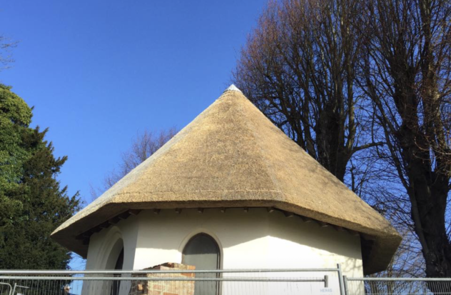 thatched ice house in Sussex